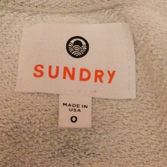 Sundry Womens Stars Top Sweatshirt Size 0 gray long sleeve athleisure comfy - Picture 7 of 8